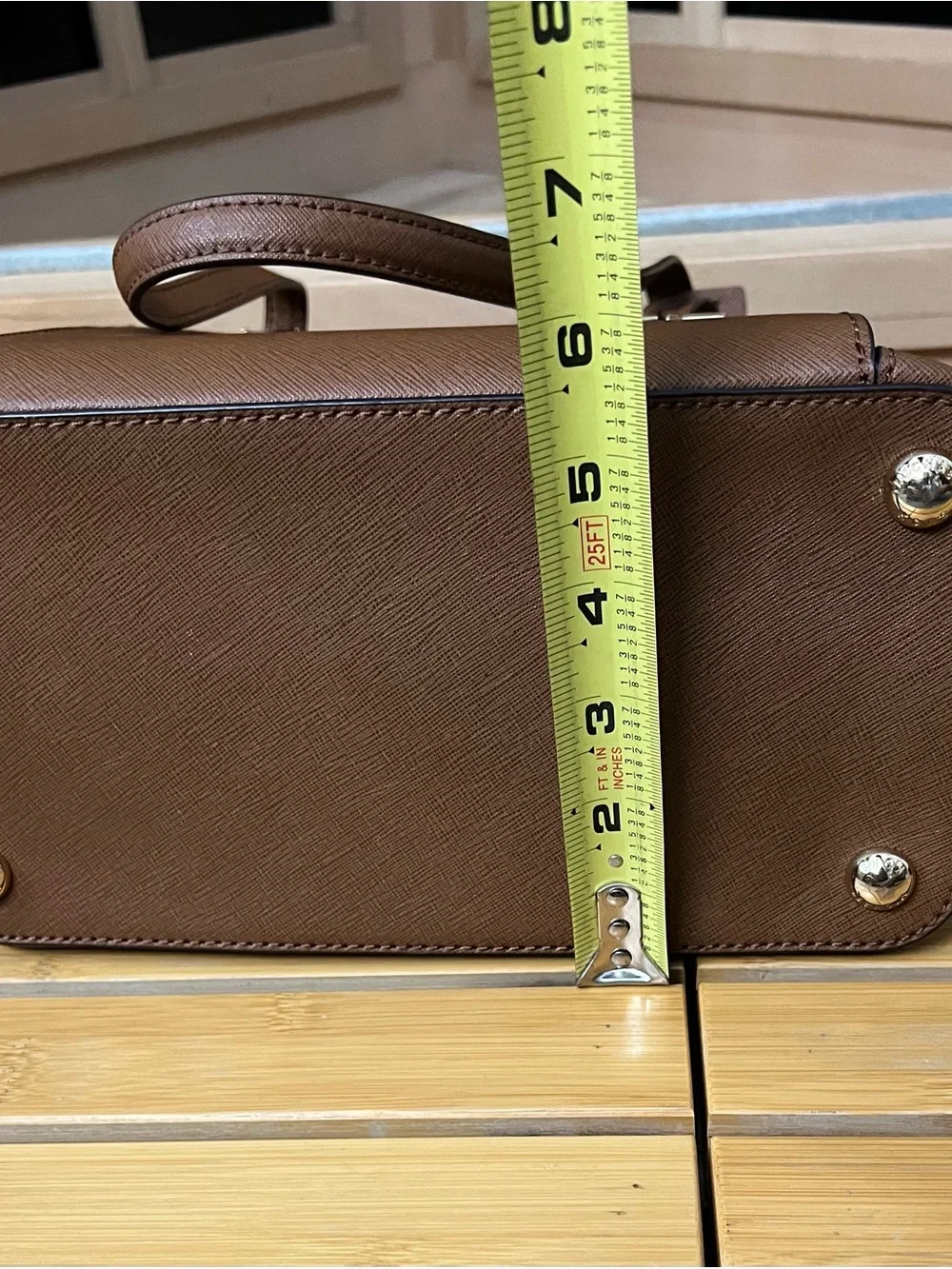 Michael Kors Cognac Brown Jet set travel Saffiano Leather Tote